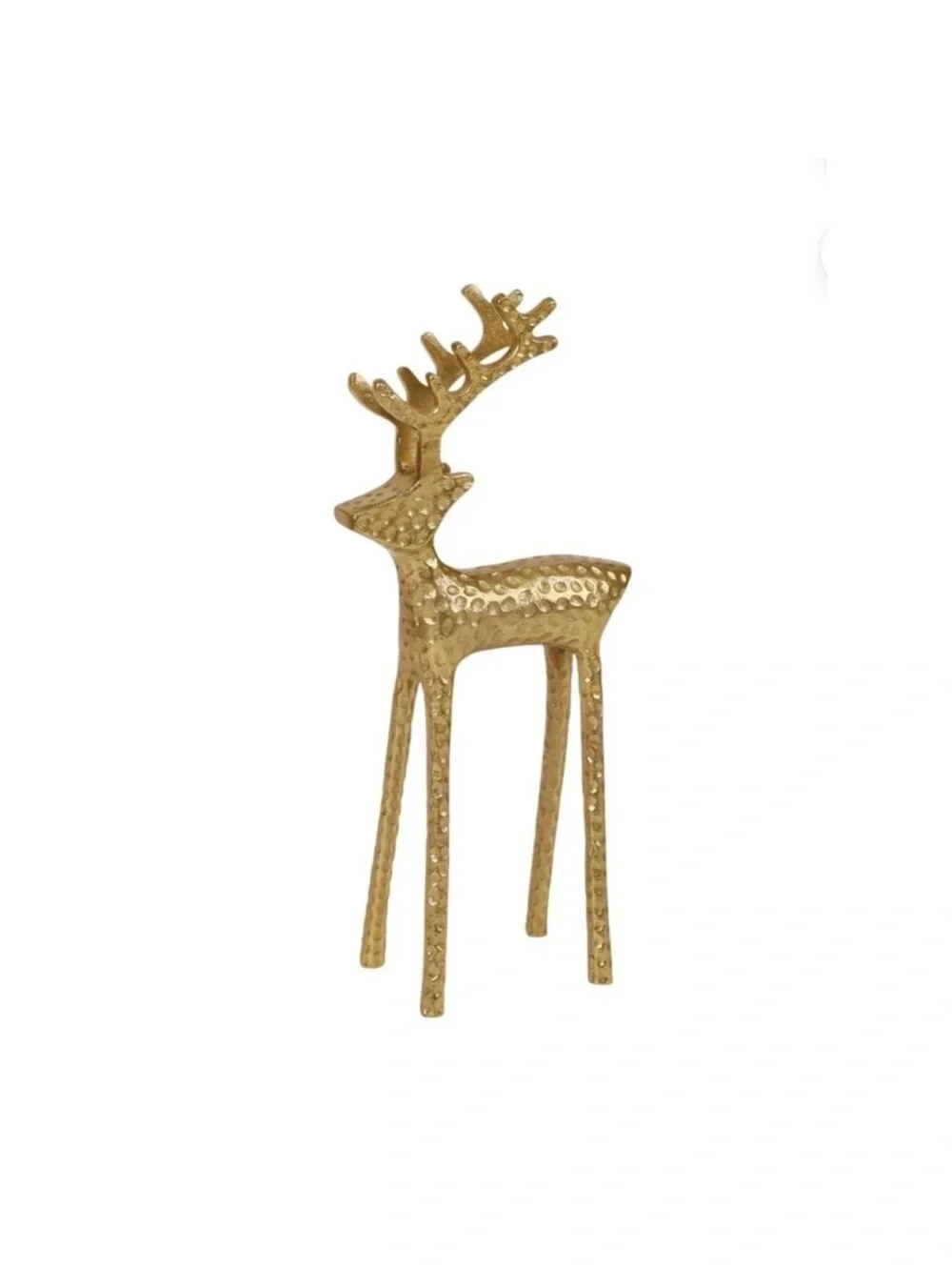 NEW! Gold Metallic Christmas Deer Tabletop Decor Holiday Reindeer 13” Walmart